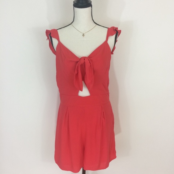 Adam Levine Collection Pants - Adam Levine Cut Out Orange Romper L.  IIO